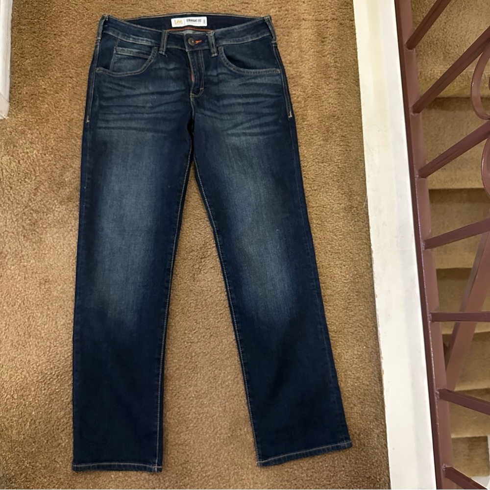 Lee men’s straight leg navy blue jeans 29x30